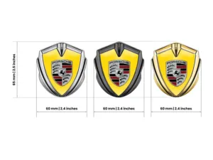 Porsche Insignias de Coche Diseño Pro Montaje Acero Inoxidable